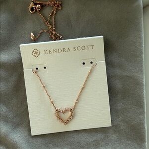 Kendra Scott Rose Gold Open Heart Necklace